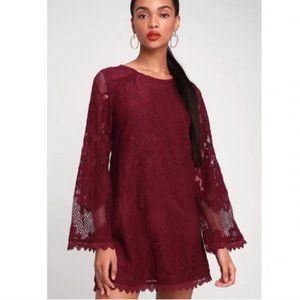 Lulus Can’t Forget You Lace Shift Dress